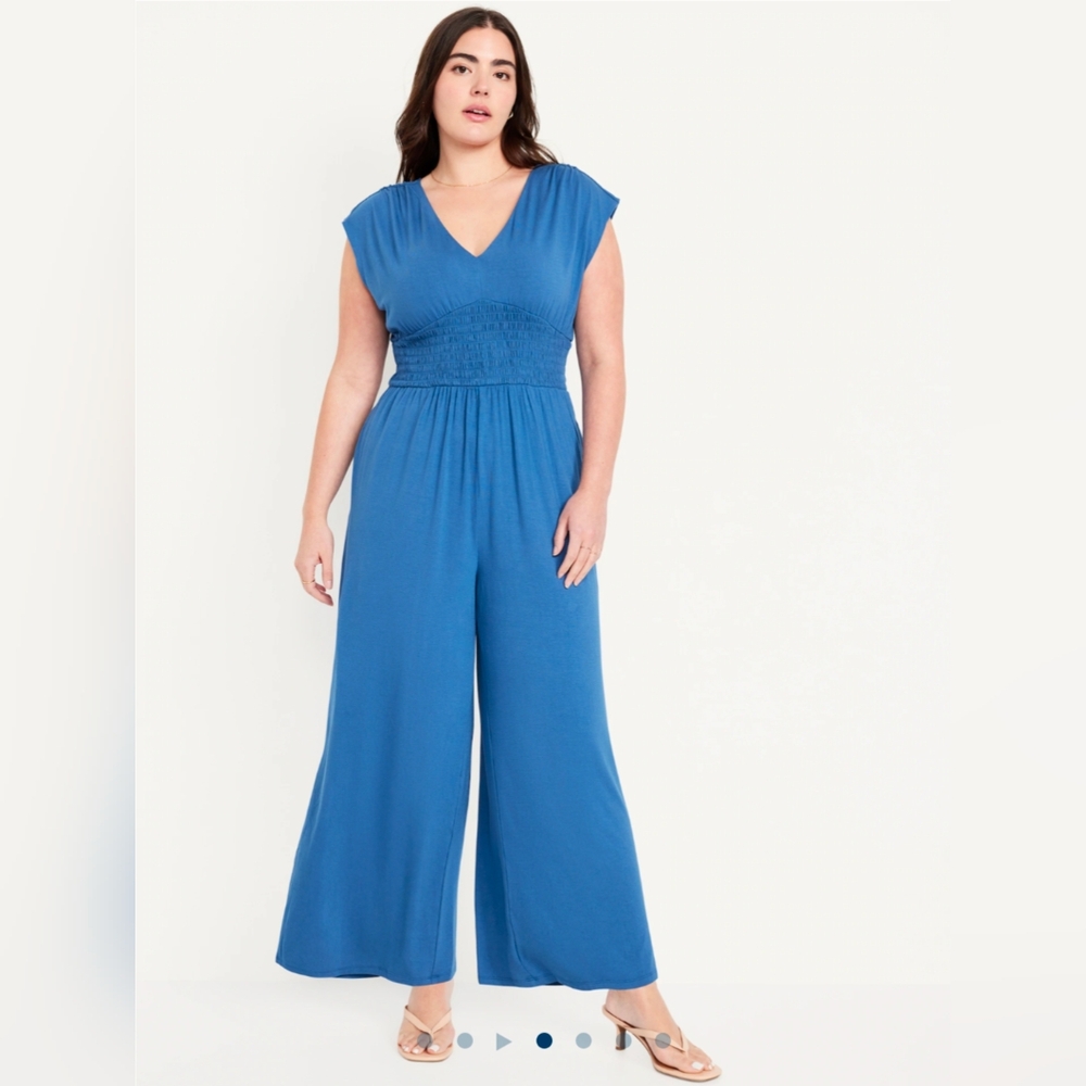 Old Navy Waist-Defined Shirred Jumpsuit